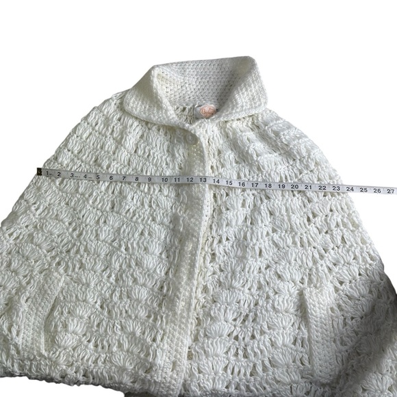 NWT Lady Bonaire Vintage 1970’s Knit Cape Shawl Poncho. Size Medium - Picture 3 of 6